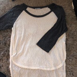 Long back short front t shirt